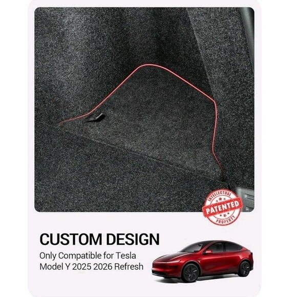 Rear Trunk Storage Bins with Carpeted Lids 2025-26 Tesla Model Y Trunk Side... - Picture 2 of 10